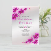 Invitation Fleurs d'orchidées Élégante Fête des mariées flora (Debout devant)