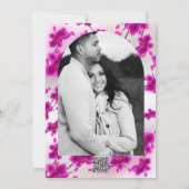 Invitation Fleurs d'orchidées Élégante Fête des mariées flora (Dos)