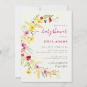 Invitation Fleurs d'orchidées violettes Baby shower de couron (Devant)