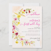 Invitation Fleurs d'orchidées violettes roses et sauvages Wre (Devant)