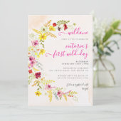 Invitation Fleurs d'orchidées violettes roses et sauvages Wre (Debout devant)