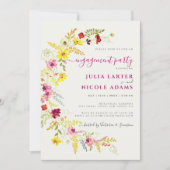 Invitation Fleurs d'orchidées violettes sauvages Fête d'engag (Devant)