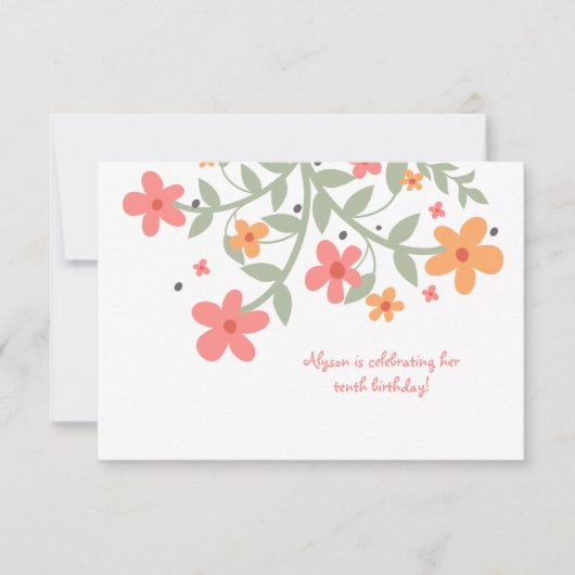 Invitation Fleurs Douces (Devant)