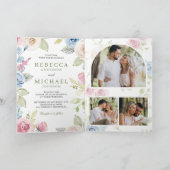 Invitation Fleurs Douces de Printemps Code QR Mariage Tout en (Intérieur)