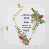 Invitation Fleurs du désert florissantes (Devant / Derrière)