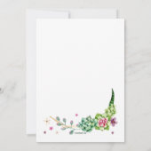 Invitation Fleurs du désert Religieuses (Dos)