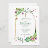 Invitation Fleurs du désert Religieuses (Devant / Derrière)