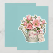 Invitation Fleurs du jardin de maman (Devant / Derrière)