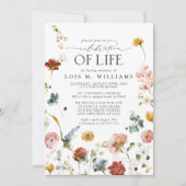 Invitation Fleurs du jardin Fête de la vie (Devant)