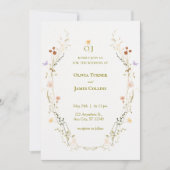Invitation Fleurs du jardin Mariage botanique (Devant)
