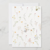 Invitation Fleurs du jardin Mariage botanique (Dos)