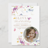 Invitation Fleurs du jardin Photo colorée (Devant)