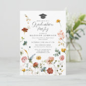 Invitation Fleurs du jardin Photo Fête de fin d'études second (Debout devant)