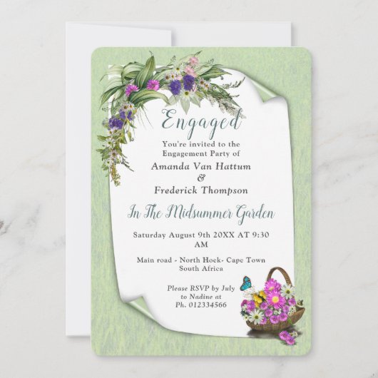 Invitation Fleurs du printemps mi-été (Devant)