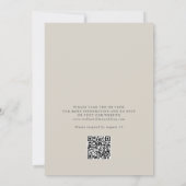 Invitation Fleurs élégantes Blanc Jaune Or QR Code Mariage (Dos)