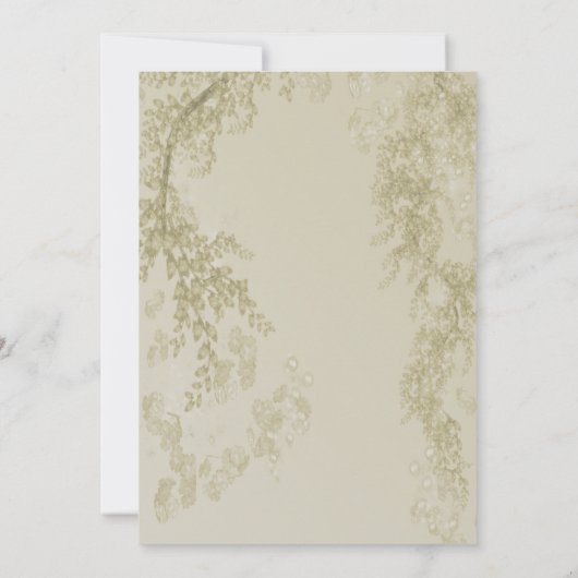 Invitation Fleurs élégantes Branches Design Party (Dos)