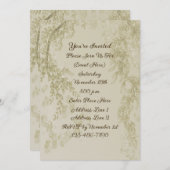 Invitation Fleurs élégantes Branches Design Party (Devant / Derrière)