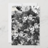 Invitation Fleurs élégantes et Halloween Party Invitati crâne (Dos)