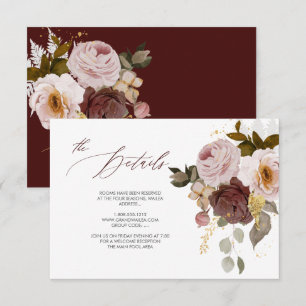 Invitation Fleurs élégantes et rustiques de jardin d'automne