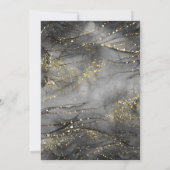 Invitation Fleurs élégantes - Mariage de frontière Fleur Noir (Dos)