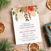 Invitation Fleurs élégantes Mariage d'hiver