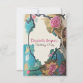 Invitation Fleurs en aquarelle OPTIONS DE PAPIER & DE TAILLE  (Devant)