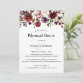 Invitation Fleurs en Bourgogne, Plum, Dîner de répétition ros (Debout devant)