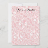 Invitation Fleurs en dentelle rose 16e anniversaire (Devant)