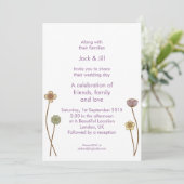 Invitation Fleurs en fleurs (blanc) 5x7 (Debout devant)
