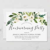 Invitation Fleurs en fleurs blanches Fête du réchauffement de (Devant)