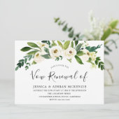 Invitation Fleurs en fleurs blanches Vow Renouvellement Invit (Debout devant)