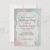 Invitation Fleurs en PAPIER Aquarellé & OPTIONS DE TAILLE - R (Dos)