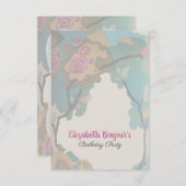 Invitation Fleurs en PAPIER Aquarellé & OPTIONS DE TAILLE - R (Devant / Derrière)