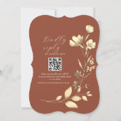 Invitation Fleurs en terre cuite Mariage de automne Boho (Dos)