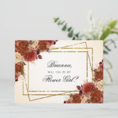 Invitation Fleurs en terre cuite Veux-tu être ma demoiselle d (Debout devant)