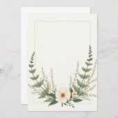 Invitation Fleurs encadrées vierges (Devant / Derrière)