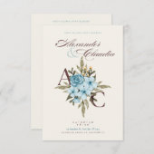 Invitation 🌸 Fleurs Enchantées : Une Célébration de l'Amour (Devant / Derrière)