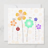 Invitation Fleurs Enregistrer le Modèle de date (Devant)