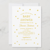 Invitation Fleurs ensoleillées jaunes. Baby shower fleuri (Devant)