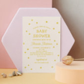 Invitation Fleurs ensoleillées jaunes. Baby shower fleuri