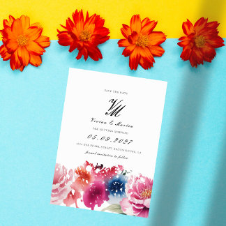 Invitation Fleurs Épanouies Fête de Mariage
