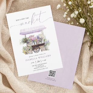Invitation Fleurs épuisées : Baby Shower de mariage