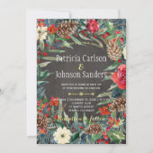 Invitation Fleurs et baies d'hiver rustiques | Tableau (Devant)