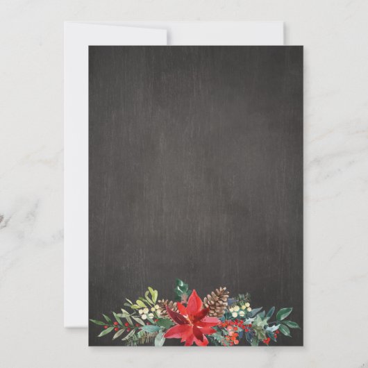 Invitation Fleurs et baies d'hiver rustiques | Tableau (Dos)