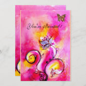 INVITATION FLEURS ET BOUTEILLES BLANCHES ET COULISSES (Devant / Derrière)