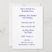 Invitation Fleurs et brouillard 65e anniversaire (Dos)