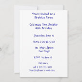 Invitation Fleurs et brouillard 90e anniversaire (Dos)