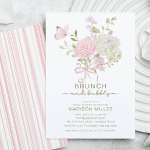 Invitation Fleurs et Bulles pour Brunch Shower de 