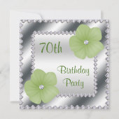 Invitation Fleurs et diamants verts 70e anniversaire (Devant)