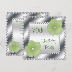 Invitation Fleurs et diamants verts 70e anniversaire